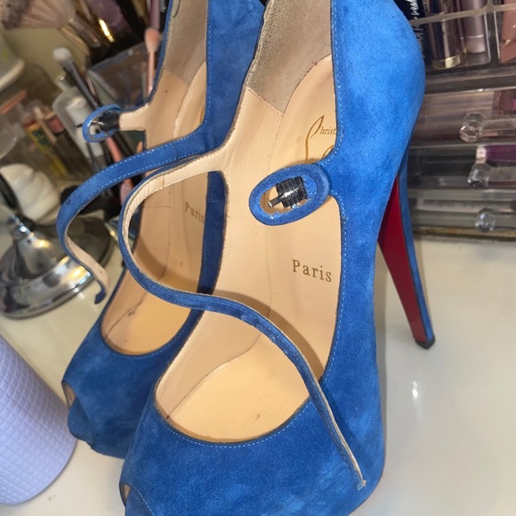 Christian Louboutin 37 Lady Highness Blue Sapphire - Picture 3 of 16